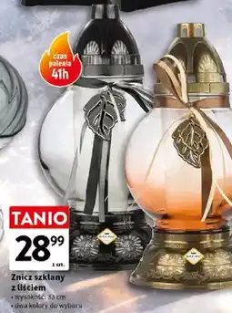 Intermarche Znicz szklany z liściem Max-Pol oferta