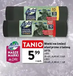 Intermarche Worki na śmieci elastyczne z taśmą 60 l Apta oferta