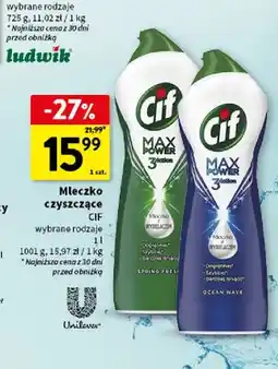 Intermarche Mleczko czyszczące Cif oferta