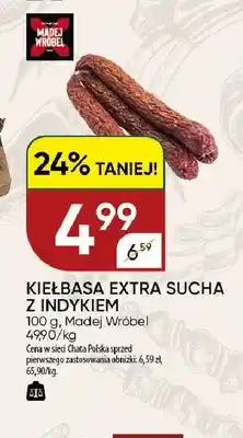 Chata Polska Kiełbasa extra sucha z indykiem Madej Wróbel oferta