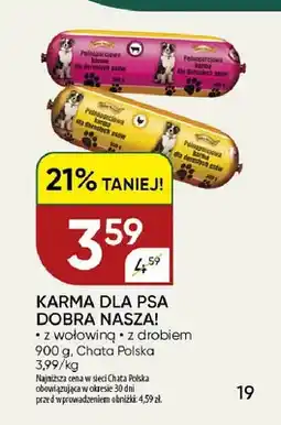 Chata Polska Karma dla psa z wołowiną Dobra Nasza! oferta