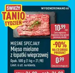 ALDI Mięso mielone z łopatki wieprzowej Mięsne Specjały oferta