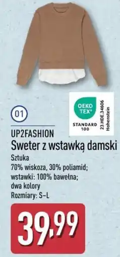 ALDI Up2fashion Sweter z wstawką damski oferta