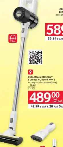 Selgros ODKURZACZ PIONOWY BEZPRZEWODOWY KVA 2 oferta