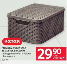 Selgros Koszyk z pokrywką 18 L Style Brązowy oferta