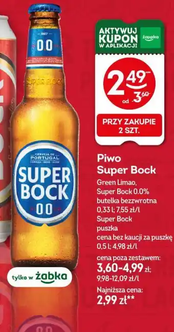 Żabka Piwo Super Bock oferta