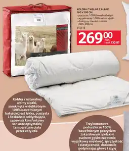 Selgros Kołdra z wełną z alpaki oferta