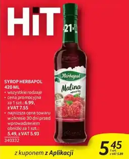 Selgros Syrop Herbapol Malina oferta
