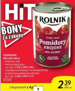 Selgros Pomidory Krojone Bez Skórki oferta