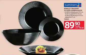 Komplet obiadowy 19 części Harena Black