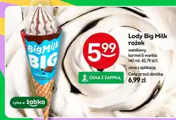 Żabka Lody Big Milk rożek oferta