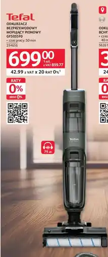 Selgros Odkurzacz bezprzewodowy mopujący pionowy Tefal oferta