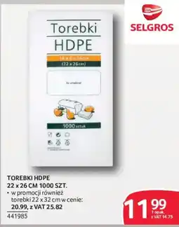 Selgros Torebki HDPE oferta