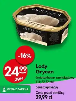Żabka Lody Grycan śmietankowe, czekoladowe oferta