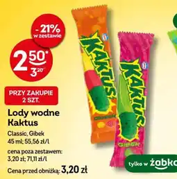 Żabka Lody wodne Kaktus oferta