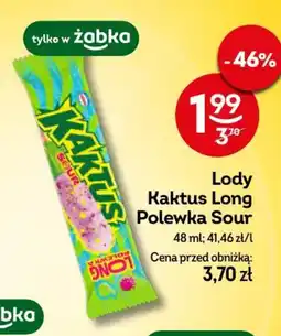 Żabka Lody Kaktus Long Polewka Sour oferta