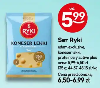 Ser Ryki edam exclusive, koneser lekki, proteinowy active plus