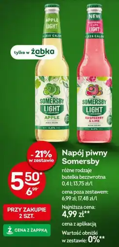 Żabka Napój piwny Somersby oferta