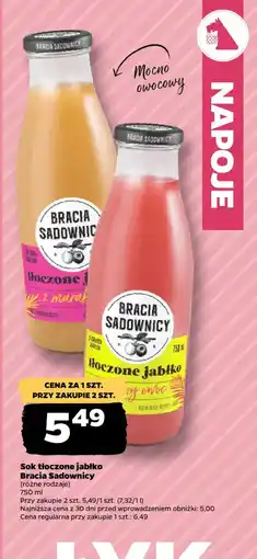 Netto Sok tłoczone jabłko Bracia Sadownicy oferta
