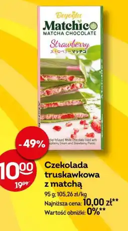Żabka Czekolada truskawkowa z matchą oferta