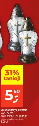 Dealz Znicz szklany z krzyżem oferta