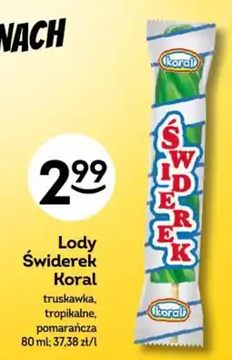 Żabka Lody Świderkek Koral oferta