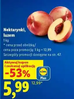 Lidl Nektarynki, luzem oferta