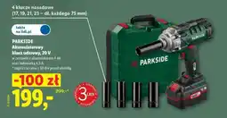 Lidl Parkside Akumulatorowy klucz udarowy 20 V oferta