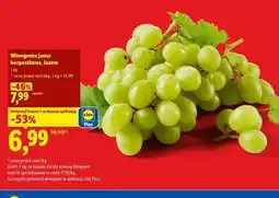 Lidl Winogrona jasne bezpestkowe, luzem oferta