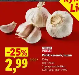 Lidl Polski czosnek, luzem oferta