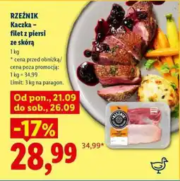 Lidl Rzeźnik Kaczka – filet z piersi ze skórą oferta
