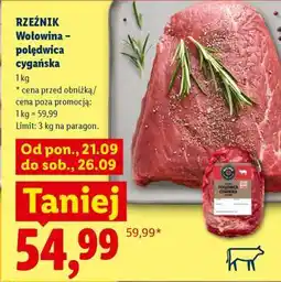 Lidl RZEŹNIK Wołowina – polędwica cygańska oferta