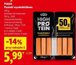 Lidl Pikok Parówki wysokobiałkowe oferta