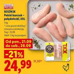 Lidl RZEŹNIK Polski kurczak – polędwiczki, XXL oferta