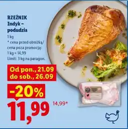 Lidl Rzeźnik Indyk – podudzie oferta
