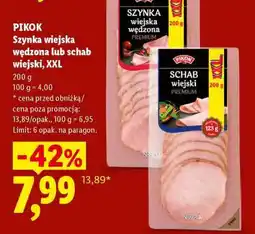 Lidl PIKOK Szynka wiejska wędzona lub Schab wiejski, XXL oferta