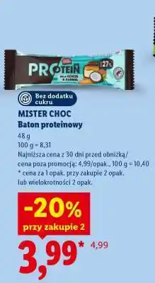 Lidl MISTER CHOC Baton proteinowy oferta
