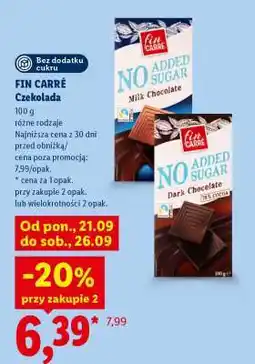 Lidl FIN CARRÉ Czekolada oferta