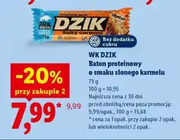 Lidl WK DZIK Baton proteinowy o smaku słonego karmelu oferta