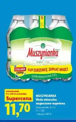 Lidl MUSZYNIANKA Woda mineralna magnezowo- -wapniowa oferta