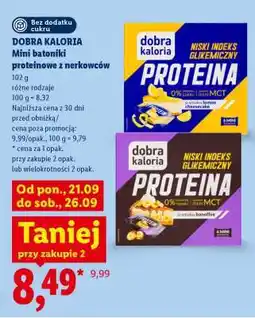 Lidl DOBRA KALORIA Mini batoniki proteinowe z nerkowców oferta