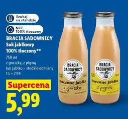 Lidl BRACIA SADOWNICY Sok jabłkowy 100% tłoczony oferta