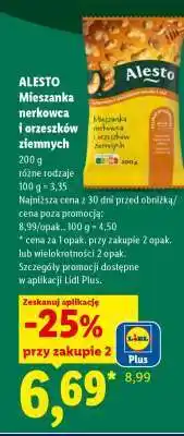 Lidl ALESTO Mieszanka nerkowca i orzeszków ziemnych oferta