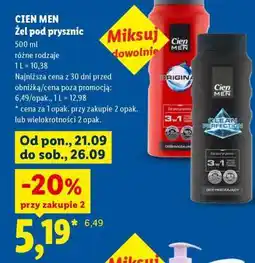 Lidl CIEN MEN Żel pod prysznic oferta