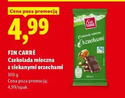 Lidl FIN CARRÉ Czekolada mleczna z siekanymi orzechami oferta