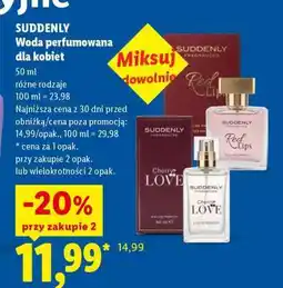 Lidl SUDDENLY Woda perfumowana dla kobiet oferta