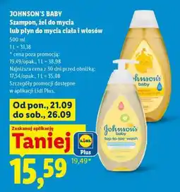 Lidl JOHNSON’S BABY Szampon, żel do mycia lub płyn do mycia ciała i włosów oferta
