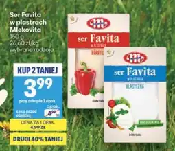 Delikatesy Centrum Ser Favita w plastrach Mlekovita oferta
