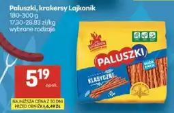 Delikatesy Centrum Paluszki, krakersy LAJKONIK oferta