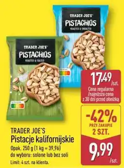 ALDI TRADER JOE'S Pistacje kalifornijskie oferta